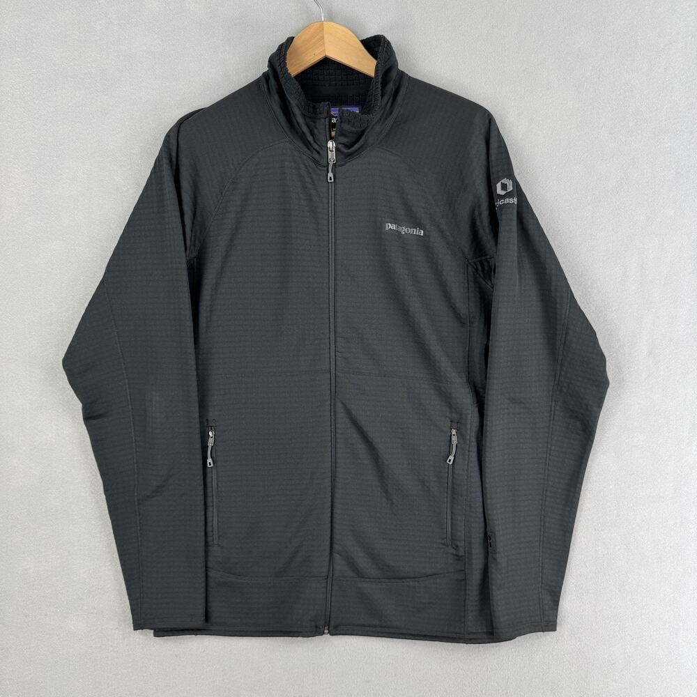 Patagonia Jacket Mens XL Black R1 Full Zip Fleece Polartec Outdoor Hiking